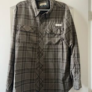 Magellan Outdoors Men's Plaid Shirt - Brown.
